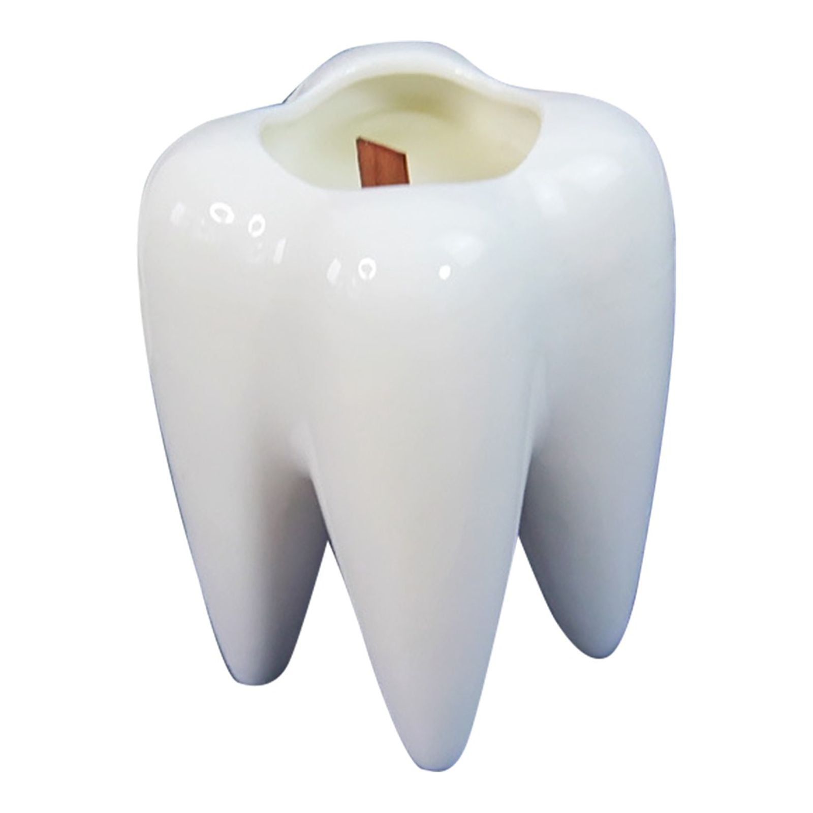 No Wick Denture Must Fire Large Tooth Model Natural Aromatherapy Candle