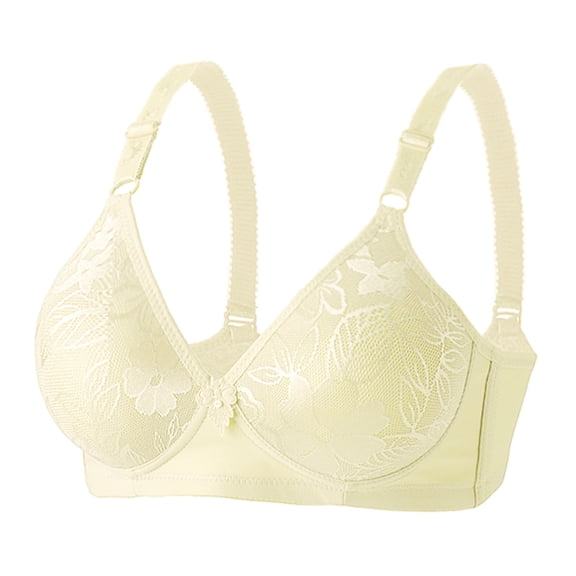 No Wire Bra for Women Full-Coverage Feature V-Neck Full-Figure W-200 Hook and Eye Closure Womens and Panty Sets