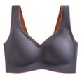 thumbnail image 1 of No Wire Push up Bras for Women Pullover Bra Feature V-Neck Training Bra Style W-929 Purple L, 1 of 3