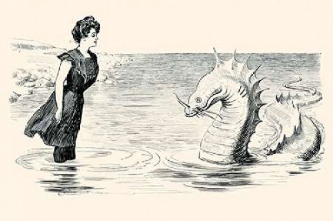 No Wonder The Sea Serpent Frequents our Coast Canvas Art - Charles Dana Gibson (24 x 36)