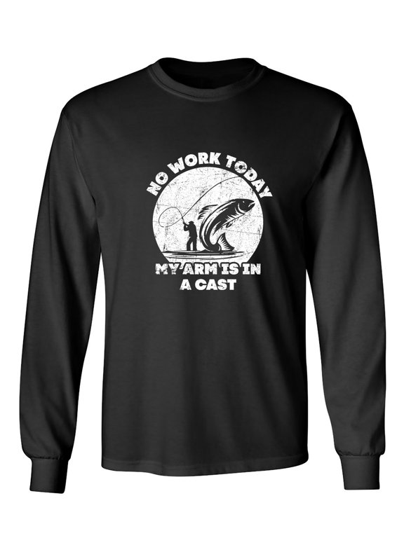 No Work Today Sarcastic Humor Novelty Men's Long Sleeve Shirts