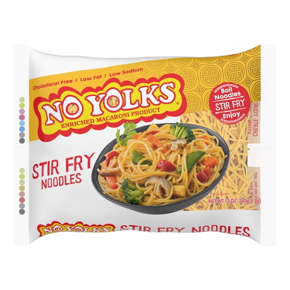 No Yolks Stir Fry Noodle Pasta 12 oz Each – Light, Delicious & Perfect for Stir-Fries – These cholesterol-free noodles cook up tender yet firm, making them ideal for Asian-inspired dishes,
