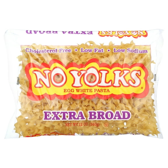 No Yolks Extra Broad Egg White Noodles, 12 ounce bag
