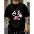 thumbnail image 1 of No You Hang Up Funny Ghost Calling Horror Halloween Pink-Shirt         Men's-Shirt Graphic Tees  Crop Tops  Outfits   Tops-Shirt, 1 of 7