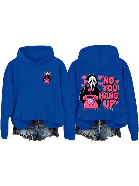 No You Hang Up Sweatshirt No You Hang Up Ghostface Hoodie Funny Halloween Scream Hoodie