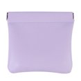 thumbnail image 1 of No Zipper Self-closing Mini Makeup Bag, Pocket Cosmetic Bag, Faux Leather Small Makeup Pouch, Waterproof Portable Travel Storage for Lipstick Earphone Jewelry,Purple, 1 of 5