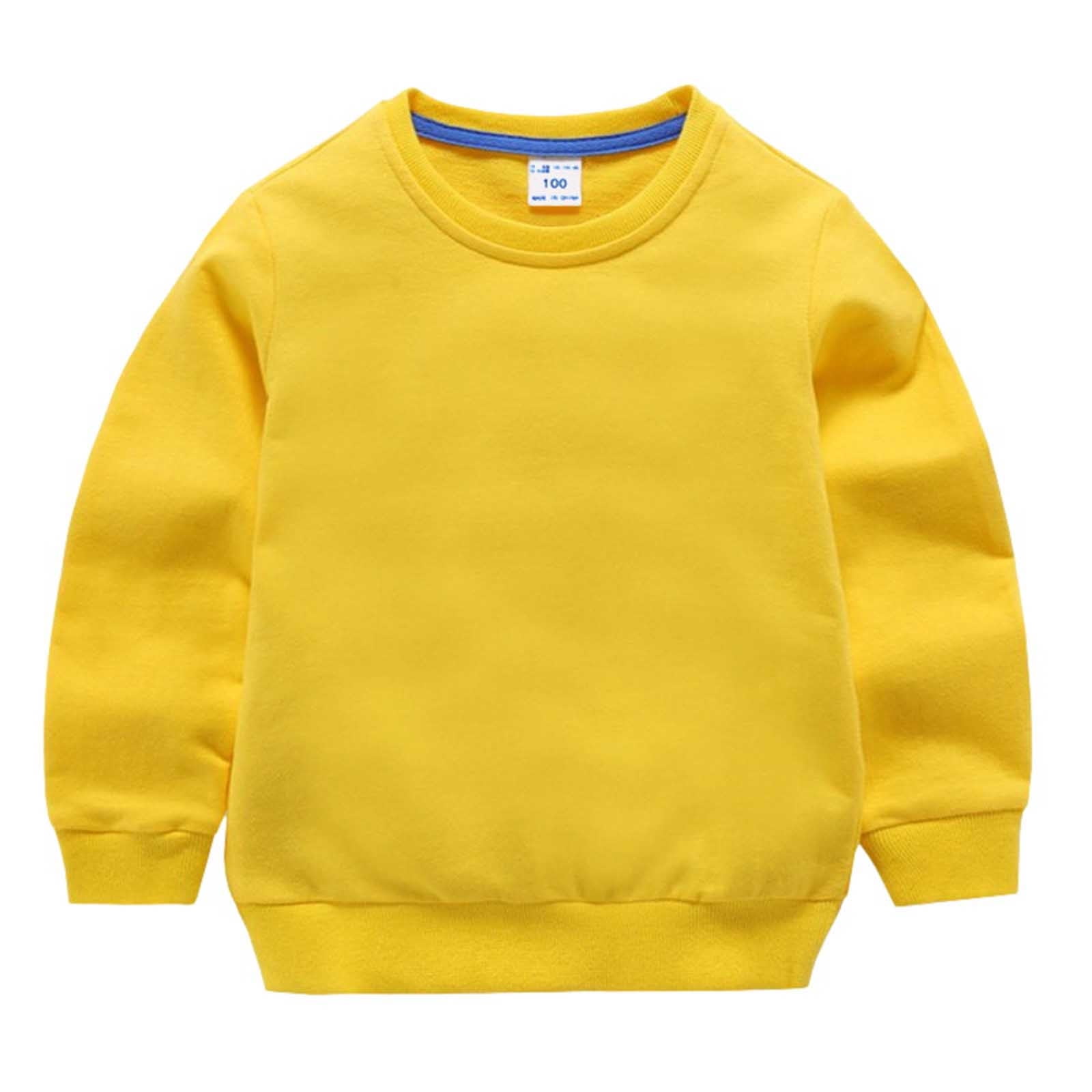No Zipper Solid Winter No hat Long Sleeved Sweatshirt Without Hood Toddler Boys Girls Sweater