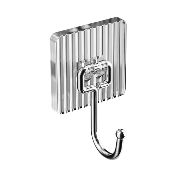 No-drill Adhesive Hooks - Strong Hold Non-marking Wall Hooks for Coats, Towels, White