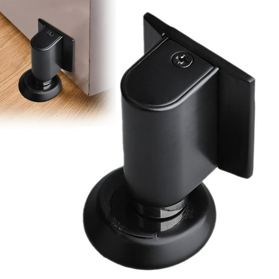 No-drill invisible anti-collision door absorbs black/ Door Stopper 2026 New Doors Stoppers For Bottom Of Door No Drill Doorstops For Inside Door Doors Catch Holder To Keep Doors Open