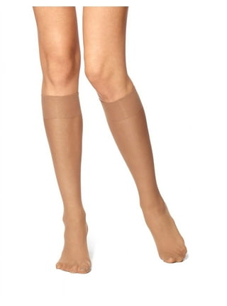 No Nonsense Silk Indulgence Control Top Sheer Toe Pantyhose, Beige