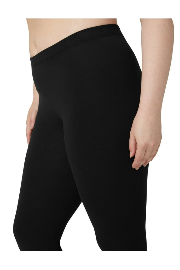 Women's Cotton Legging, Black, XX-Large