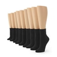 thumbnail image 1 of No nonsense Women's Cotton Basic Cuff Socks 9 Pair Pack, Black - 9 Pair Pack, One Size, 1 of 1