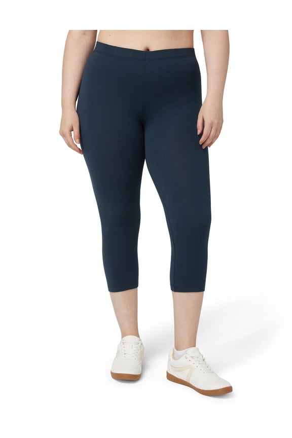 Women's Cotton Capri, Twilight, Large