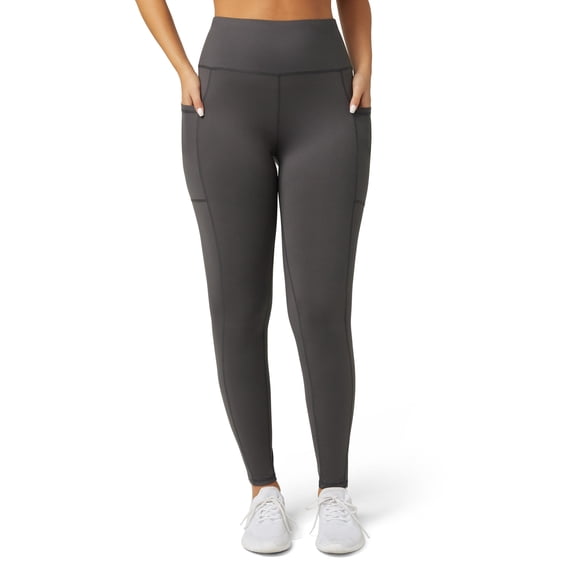 No nonsense Women's Every Day Pocket Legging, Graphite, Large