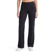 Women's Flared Yoga Pants Wide Waistband Leggings, Black, XX-Large