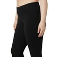 thumbnail image 1 of No nonsense Women's Flared Yoga Pants Wide Waistband Leggings, Black, Small, 1 of 5