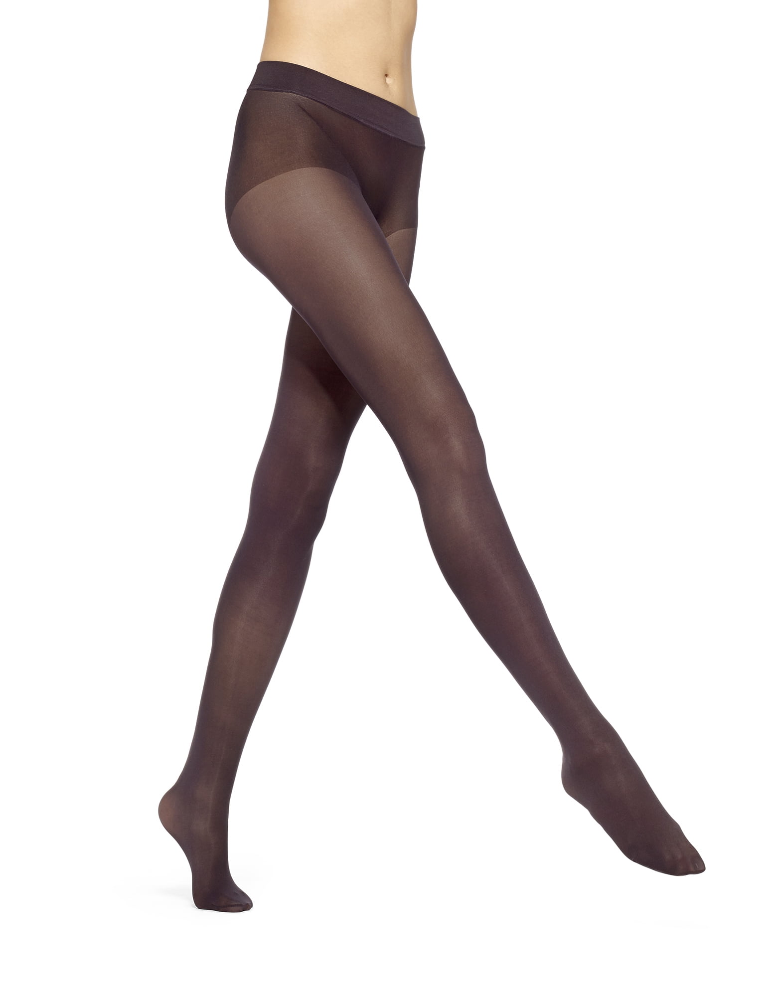 No nonsense Women s Opaque No Seam Tight Black L Walmart
