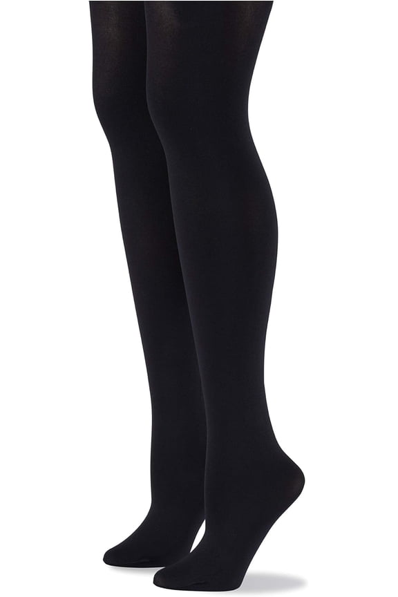 Women's Sheer to Waist Tights 2 Pair Pack, Black/Black, Small