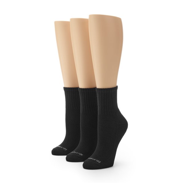 No nonsense Women's Soft & Breathable Cushioned Mini Crew Socks 3 Pair
