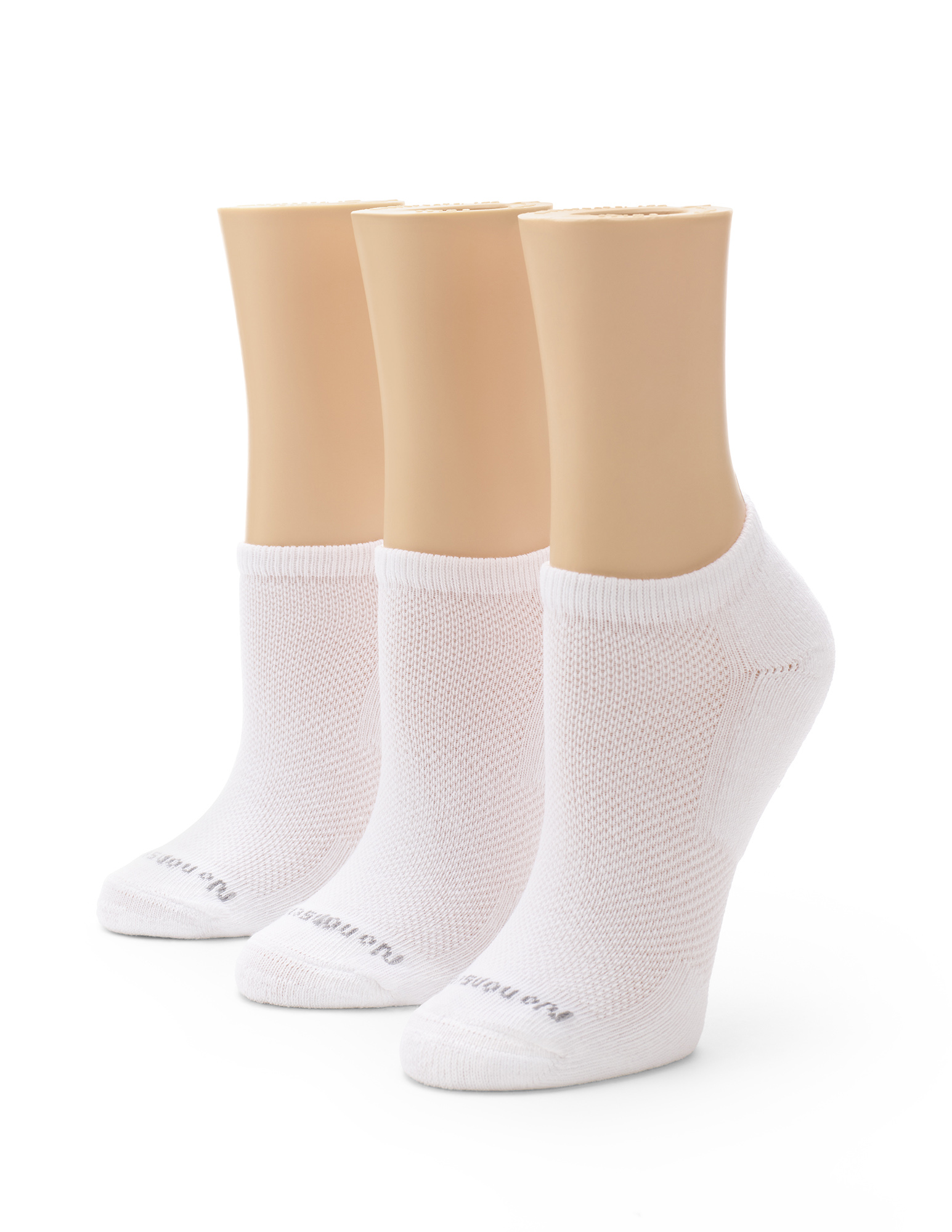 No nonsense Women's Soft & Breathable Half Cushioned Ventilated No Show Socks 3 Pair Pack White 9-12 - image 1 of 2