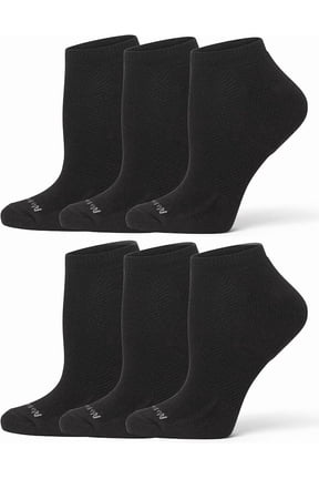 Women's Soft & Breathable Uncushioned No Show Sock 6 Pair Pack, Black, One Size