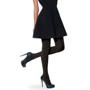 No nonsense Women's Super Opaque Control Top Tights, Black, Medium