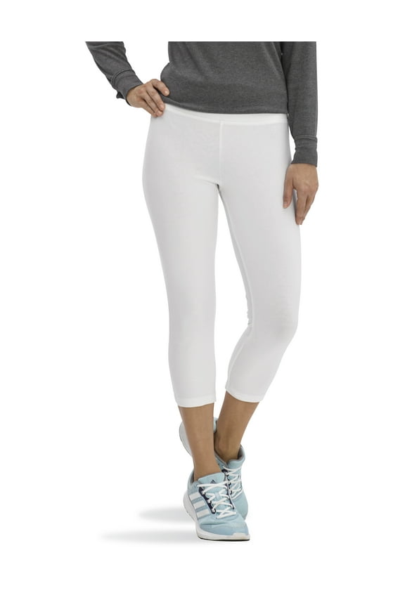 Women's Ultimate Cotton Wide Waistband Capri White S
