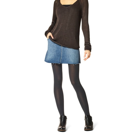 No nonsense Women's Yoga Waistband Blackout Tight Black M/L