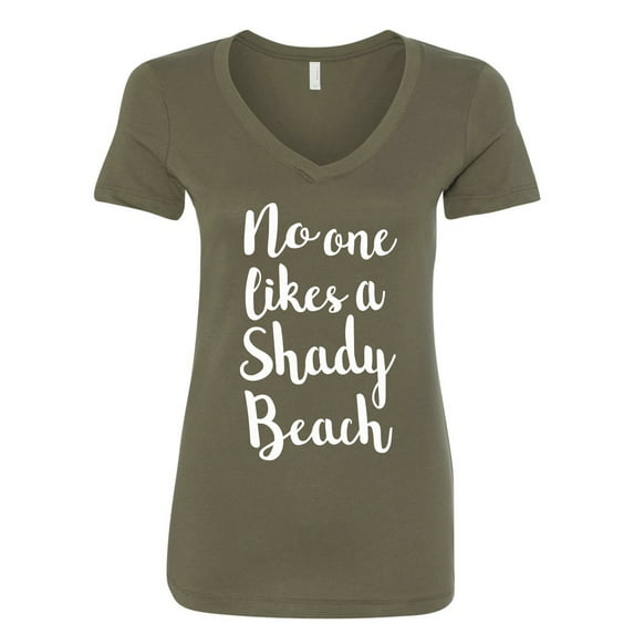 No one likes a shady beach Womens V-Neck Tee