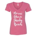 thumbnail image 1 of No one likes a shady beach Womens V-Neck Tee, 1 of 1