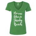 thumbnail image 1 of No one likes a shady beach Womens V-Neck Tee, 1 of 1
