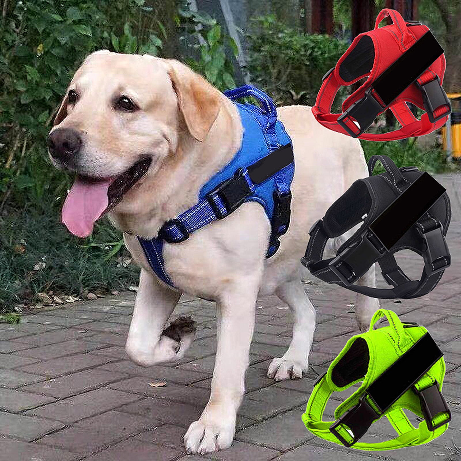 Reflective Dog Patches For Harness & Leash - Removable Hook & Loop, Neon Yellow "I'm Special" Size S - View #3