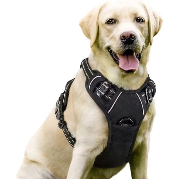 No-pull shockproof dog vest with reflective strip, made of comfortable ...