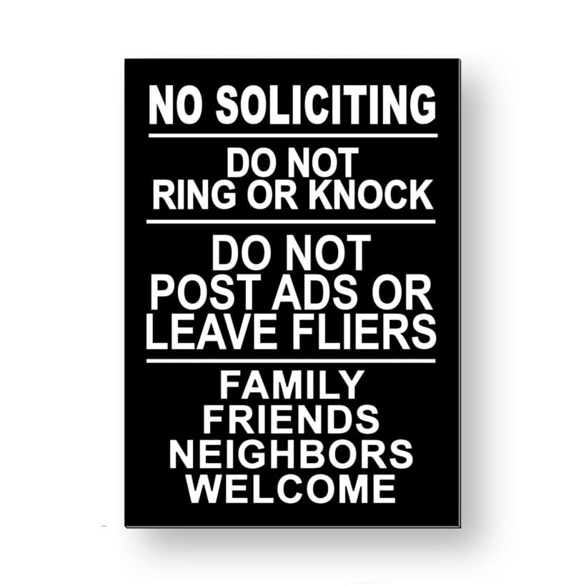 Rustikales Holzschild 'No Soliciting' - Farmhouse Dekor Für Tür, Garten & Veranda, 25,4 X 12,7 Cm