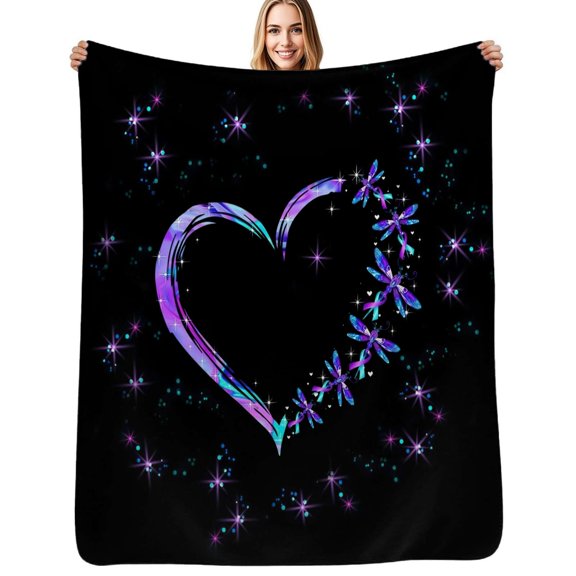 No story should end too soon Heart Dragonfly Flannel Blankets Soft Throw Blanket Winter Travel Office Outdoor Bedspread