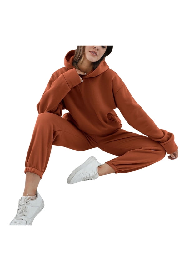 No wind and no waves Thick Fleece Sherpa Lined Sweatsuit (Women's), 2-Piece Set, Sizes S-XL