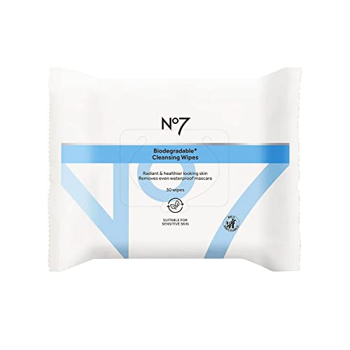 No7 Biodegradable Cleansing Wipes - Waterproof Mascara & Makeup Remover 