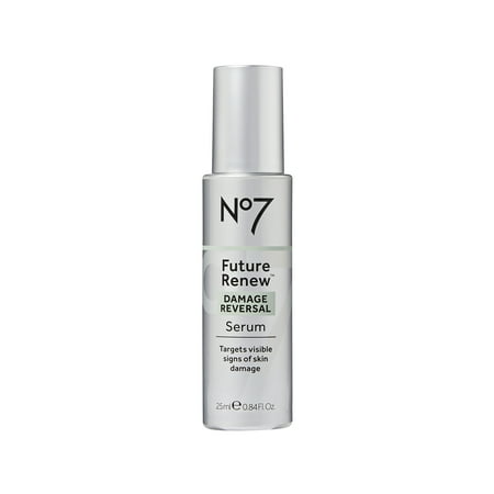 No7 Future Renew Damage Reversal Facial Serum with Pepticology, Niacinamide and Vitamin C, 0.84 oz