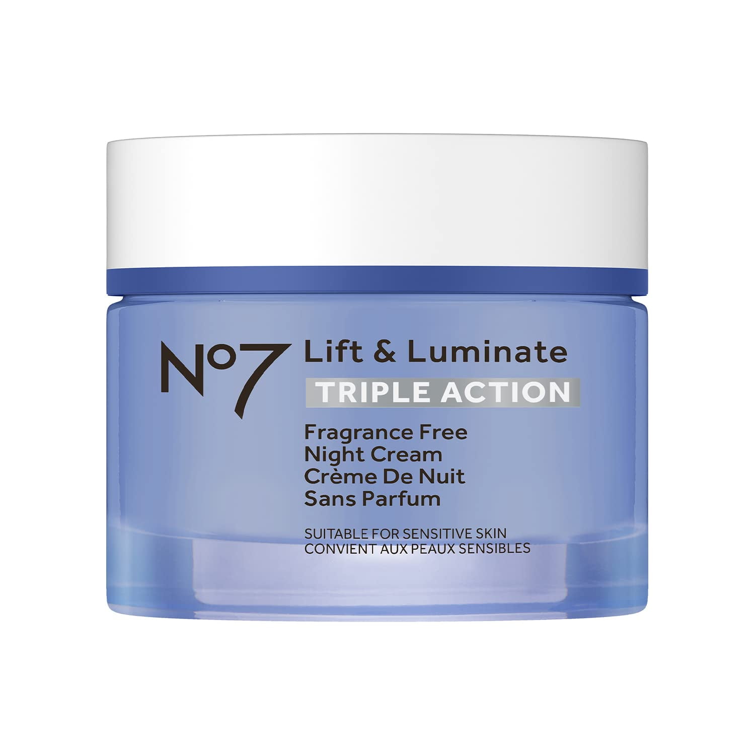 No7 Lift & Luminate Triple Action Fragrance Free Night Cream Anti
