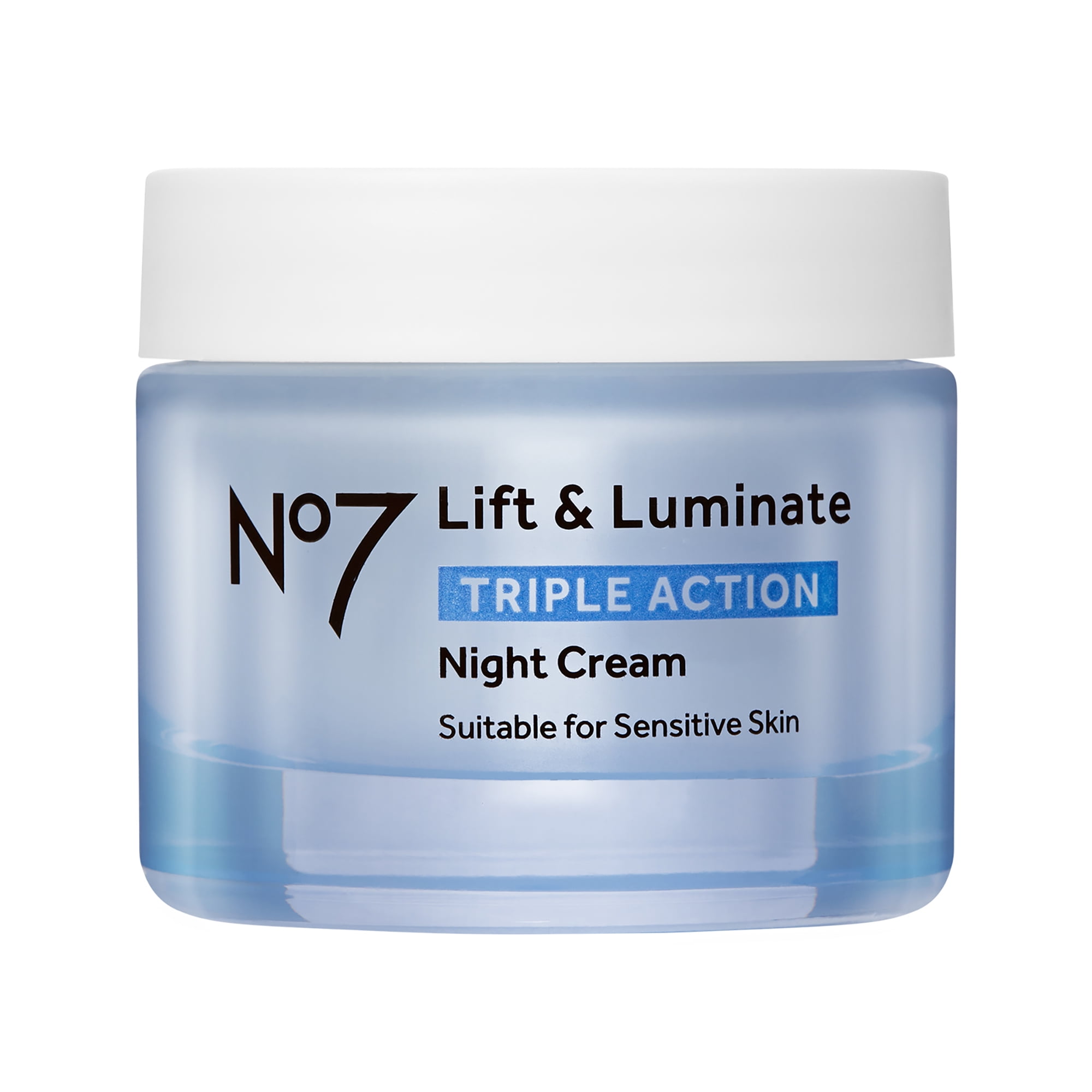 No7 Lift & Luminate Triple Action Night Cream with Collagen Peptides & Vitamin C, All Skin Types, 1.69 oz