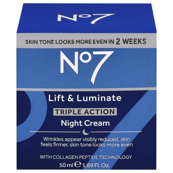 No7 Lift & Luminate Triple Action Night Cream 1.69 fl oz