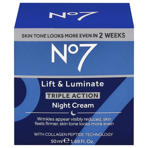 No7 Lift & Luminate Triple Action Night Cream 1.69 fl oz