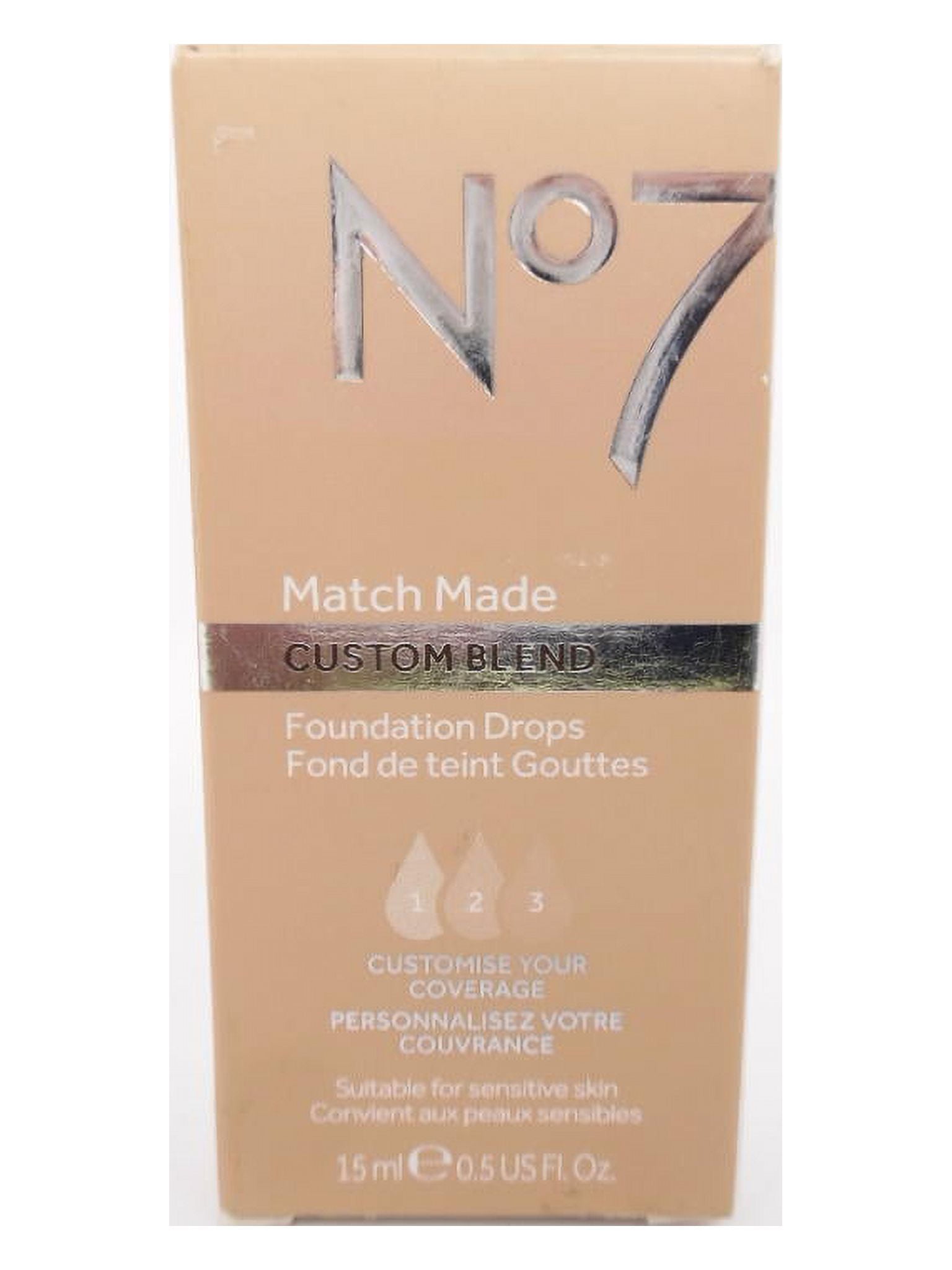 No7 Match Made Custom Blend Foundation Drops Porcelain 0.5 fl. oz