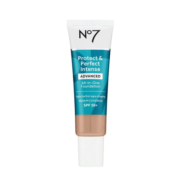 No7 Protect & Perfect Advanced All in One Foundation with SPF 50, Cool Beige, 1 fl oz