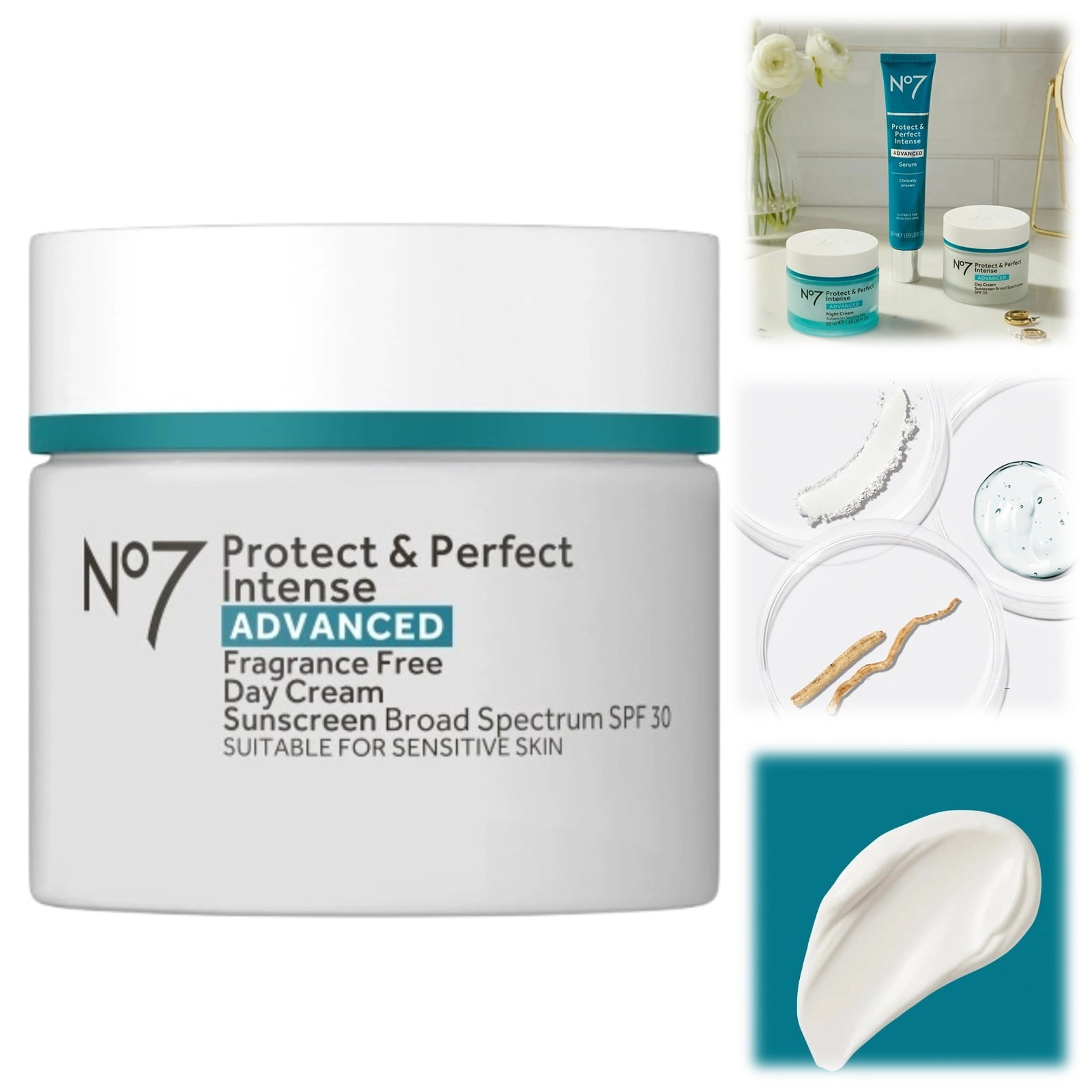 NO7 Protect & Perfect Intense Gesichts-Sonnenschutz – Mit LSF 30, Für Täglichen UV-Schutz Und Anti-Aging-Pflege