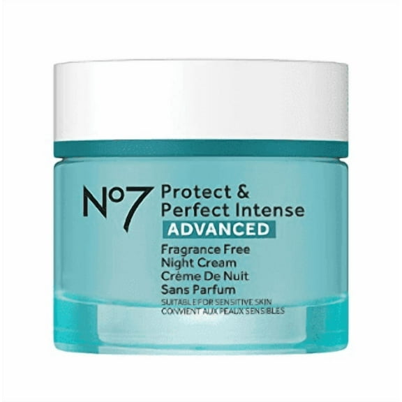 No7 Protect & Perfect Intense Advanced Night Cream, Fragrance Free, 1.69 fl oz