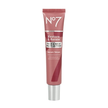 No7 Restore & Renew Multi Action Anti-Aging Face Serum with Peptides and Firming Complex, 1 fl oz