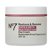 No7 Restore & Renew Multi Action Anti-Aging Face & Neck Serum with Peptides & Ceramides, 1.69 oz