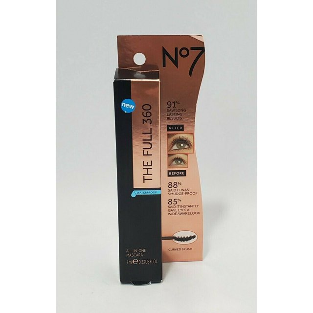 No7 The Full 360 Waterproof Mascara Black 0.23 fl oz