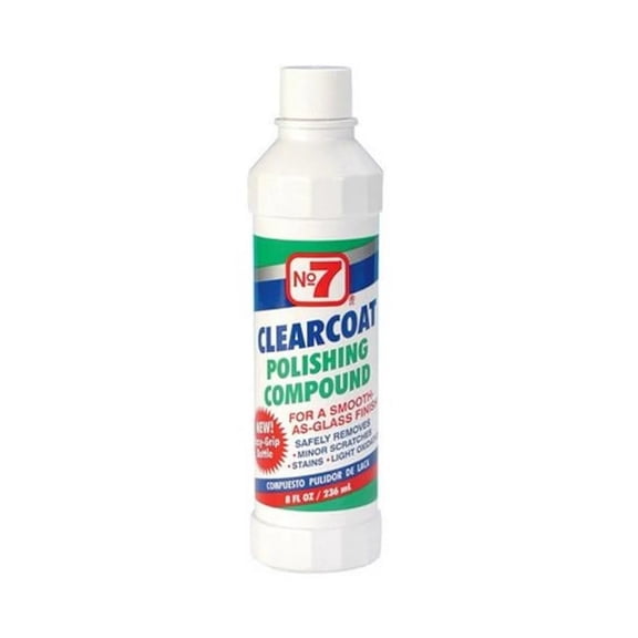 No7 Wax Clear Coat Polishing Compound - Removes Light Oxidation - 8 oz